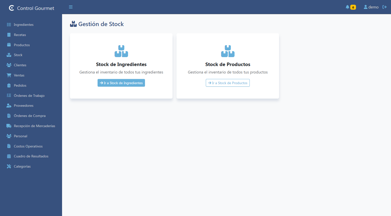 Listado de Stock