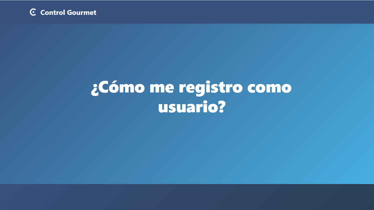 ¿Cómo me registro como usuario?